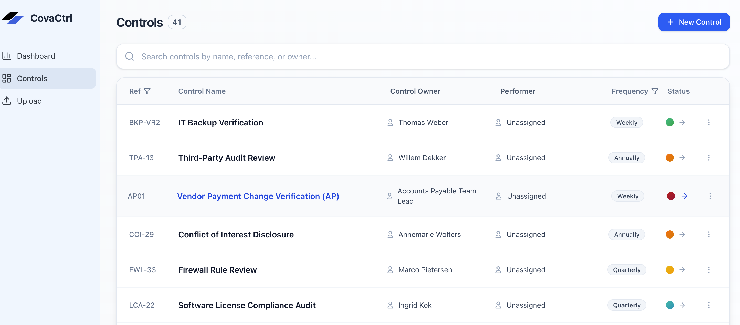 CovaCtrl screenshot